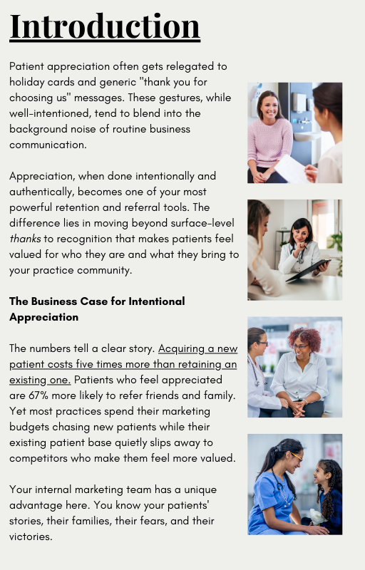 Patient Appreciation Guide